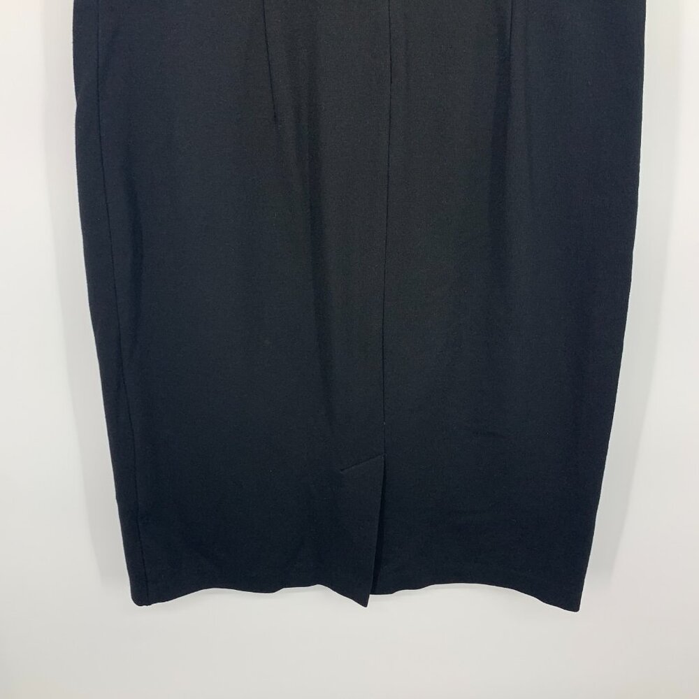 Talbots Dress Black Sleeveless Sheath Empire Waist Seamed - Picture 8 of 9